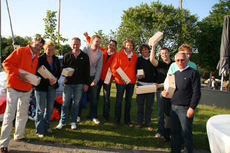 winning team company outing sailing competition Muiden